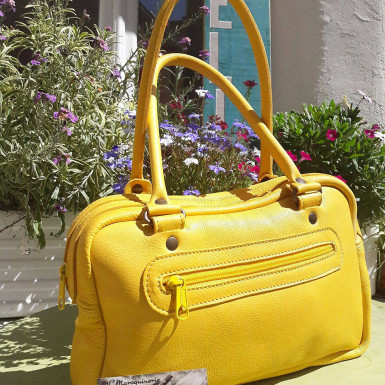 MC Maroquinerie/sac en cuir jaune